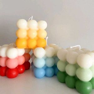 Big Trio Color Bubble Candle Set Of 2