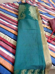 Semi Jute And Cotton Blend Saree