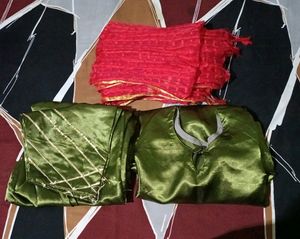 Beautiful Green Silk Kurta Set 💚