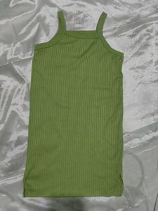 Green Ribbed Tank Top (Bodycon)