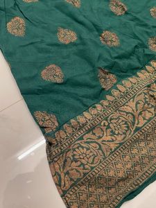 Green Copper Printed Tank Top/ Short kurti