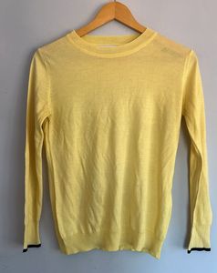 Yellow Long Sleeve Knit Top