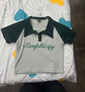 Simplicity Polo Grey Top