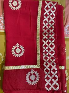 New Elegant Red Saree