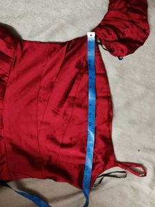 Red One-Shoulder Dress-party