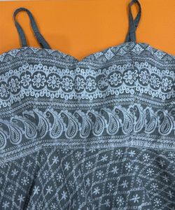 Gray Padded Peplum Tank Top