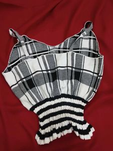 Korean Plaid Crop Top