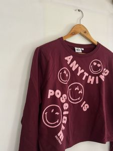 Maroon Graphic Sweatshirt