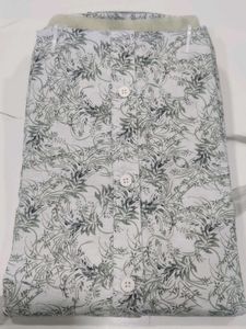 white Floral Print Shirt