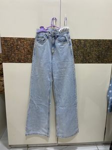 wide leg jeans high waisted light denim