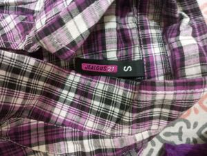 Purple Plaid Button Down Shirt