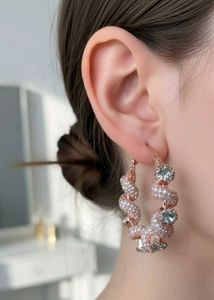 Sparkling Hoop Earrings