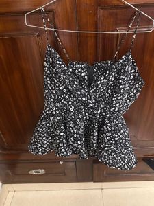 Floral Print Peplum Top