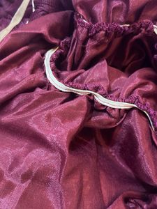 Elegant Maroon Tulle Top