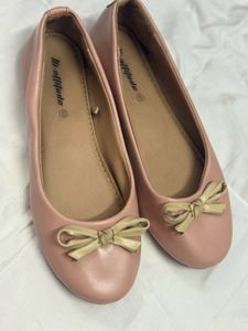 Cute Pink Bow Ballerina Flats