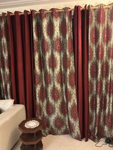 Elegant Maroon &amp; Gold Curtains