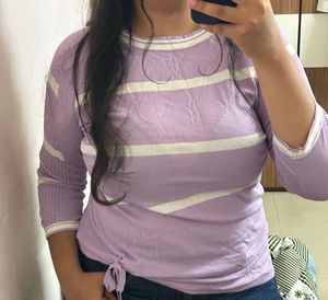 Striped Lilac Top