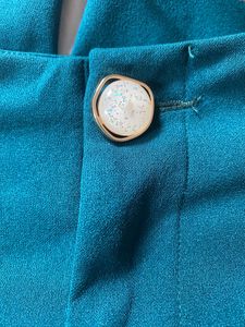 Shein Ultra High Waist Stylish Teal Pants