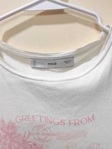 Mango Women Printed Pure Cotton Tshirt