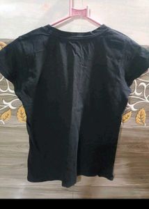 Set Of Black T-shirt &amp; Pink Skinny Fit Pant