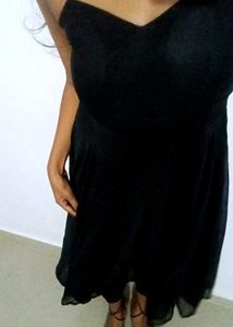 Black Fit and Flare Party Dress