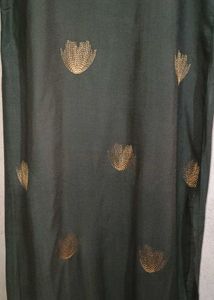 Olive Green Tunic with Gold Details