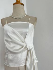 White Satin Top