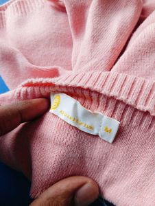 Peach High Neck Sweater