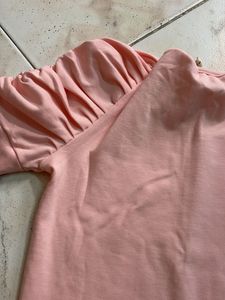 Pink Puff Sleeve Top