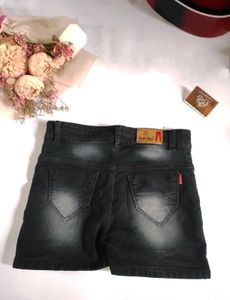 Black Denim Shorts