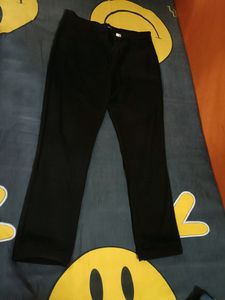 Zudio Men Formal/Casual Pant, Black, Cotton, Solid Fitting.