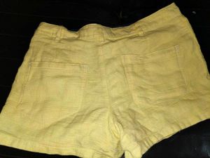 Mango Yellow Shorts And Coax Denim Short