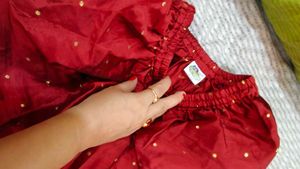 Red &amp; Gold Kurta Set