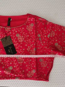 Red Brocade Lehenga Skirt