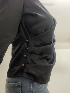 🖤Black Satin Wrap Top 🖤( Stretchable )
