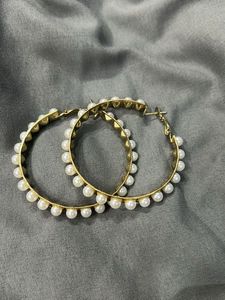 Pearl Hoop Earrings