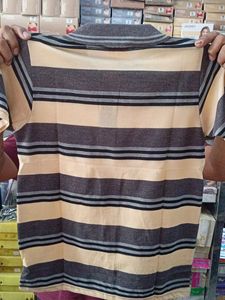 Gant Brown Cream Color T Shirt For Men Women