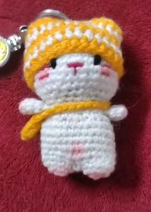 Crochet Cat Keychain