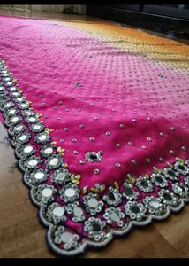Mirror Work Multi colour Saree