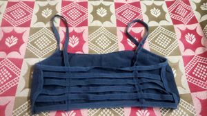 Stylish Layered Bralette Tops Set of 2 (Navy Blue)