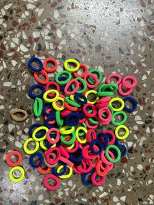 100 Pcs Of Neon Color Mini Hair Rubber Band
