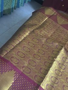 Elegant Gold &amp; Maroon ponadai shawl