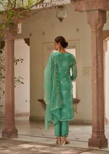 Mint Green Embroidered Salwar Kameez
