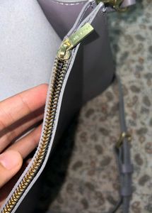 LANCASTER Paris lavender leather crossbody bag