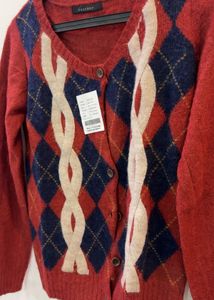 PAGEBOY Argyle Cardigan