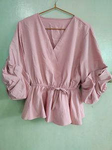 Diwali Offer!Pastel Pink Ruffled Top | Women