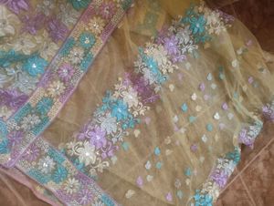 FESTIVE NET SAREE