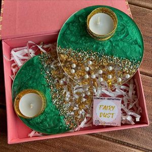 🪔 Handmade Resin Pooja Thali 5&#34; ✨️