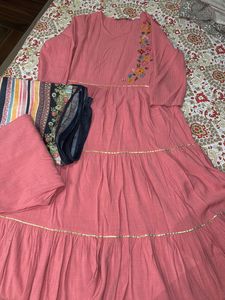 Pink Kurta Set With Dupatta