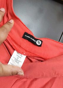 Coral Color Capri For Girl Or Woman 34 Waist